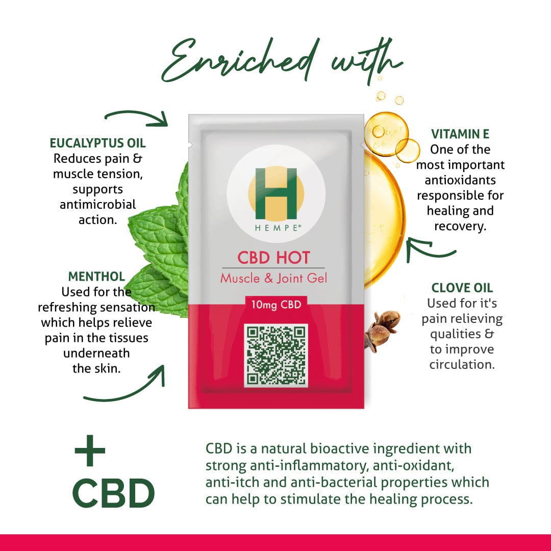 Hempe Heat Rubs *NEW* HEMPE Hot Muscle & Joint Travel Sachet