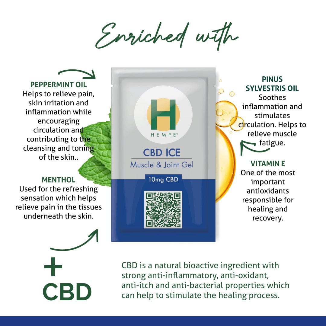 Hempe Ice Packs HEMPE Ice Muscle & Joint Travel Sachet 10ml