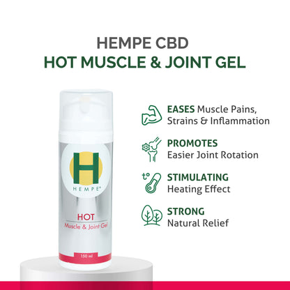 Hempe Heat Rubs HEMPE Hot Muscle & Joint Gel 150ml with 25% EXTRA FREE!