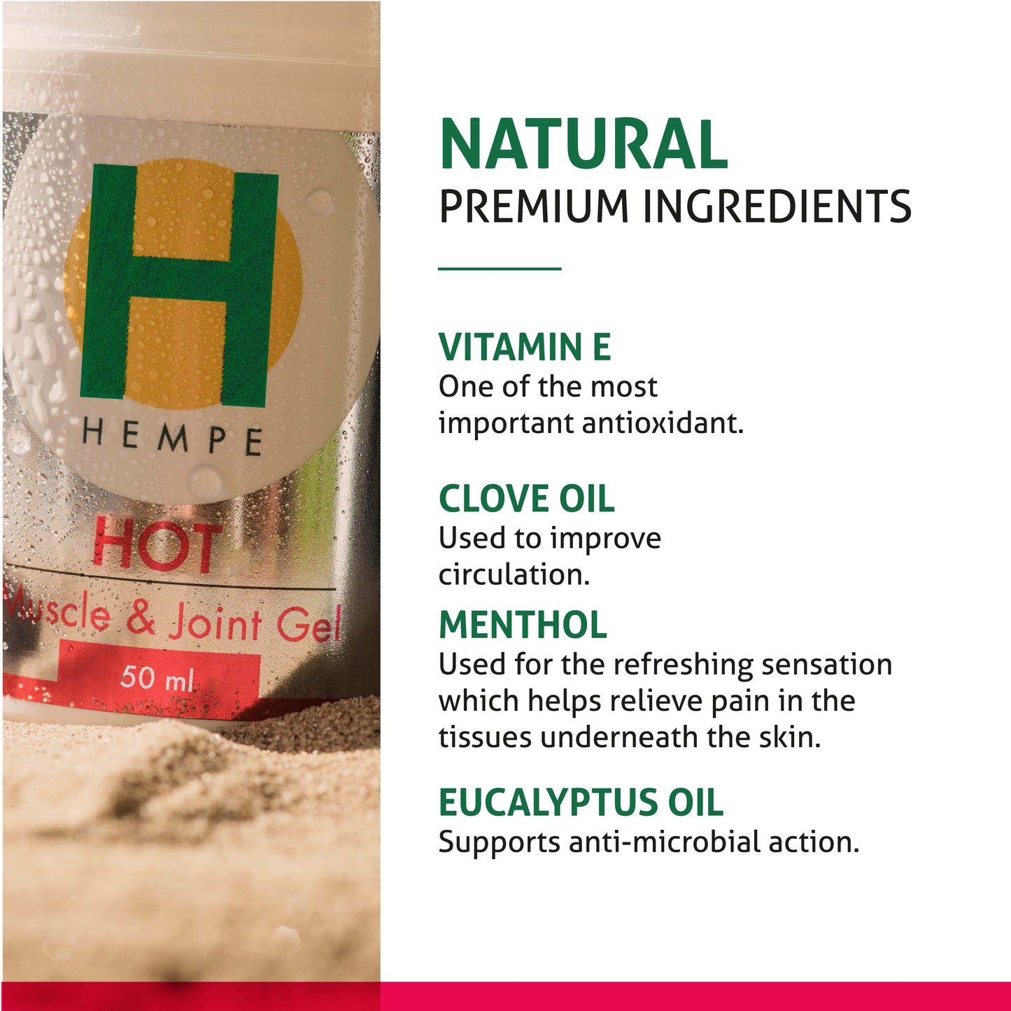 Hempe Heat Rubs HEMPE Hot Muscle & Joint Gel 50ml