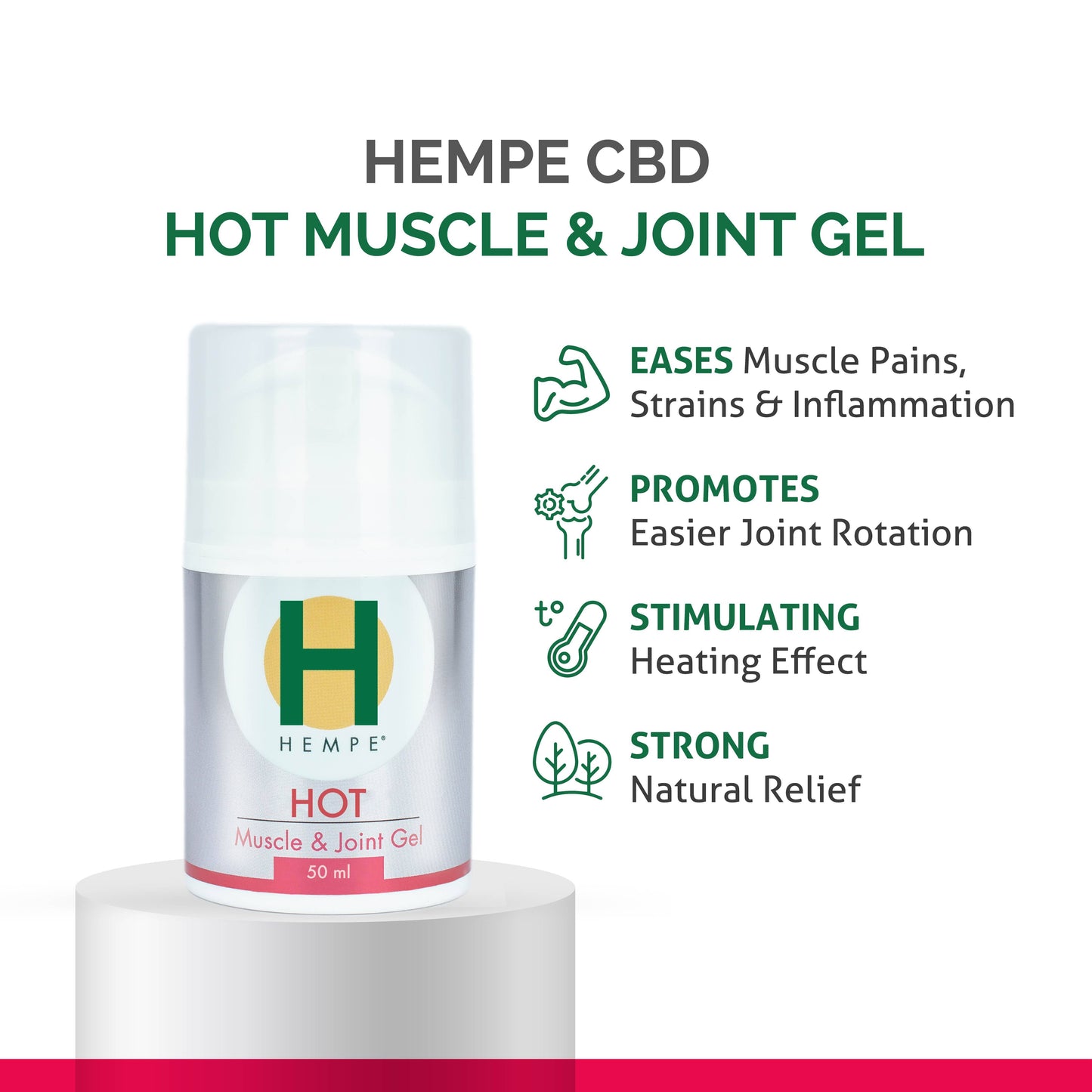 Hempe Heat Rubs HEMPE Hot Muscle & Joint Gel 50ml