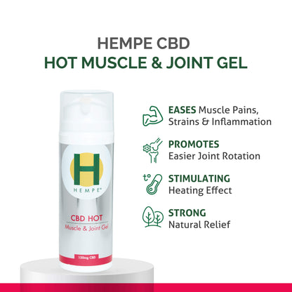 Hempe Heat Rubs *NEW* HEMPE Hot Muscle & Joint Gel 150ml