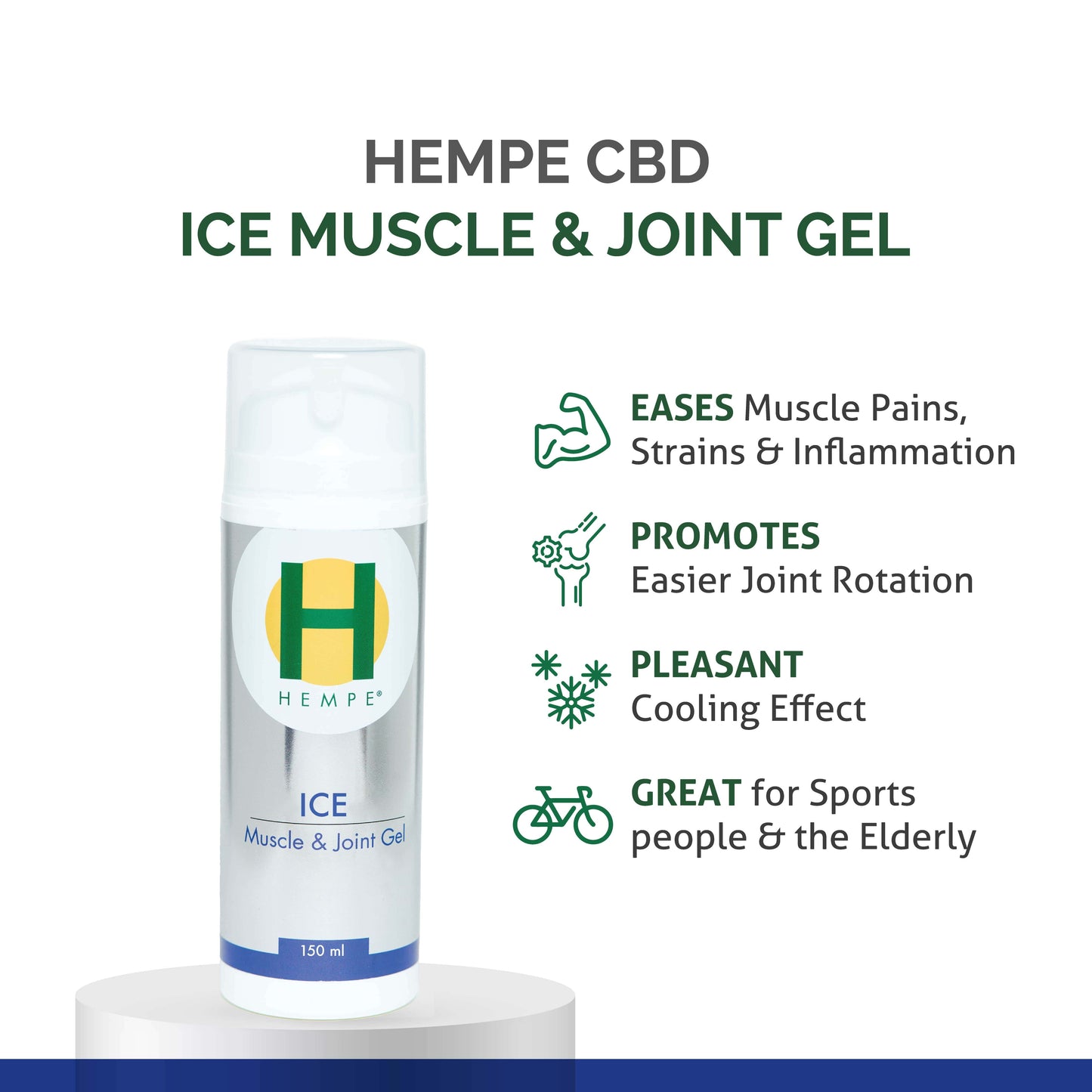 Hempe Ice Packs HEMPE Ice Muscle & Joint Gel 150ml with 25% EXTRA FREE!