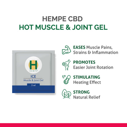 Hempe Ice Packs NEW *TRY BEFORE YOU BUY* HEMPE Ice Muscle & Joint Sample Sachet 3ml