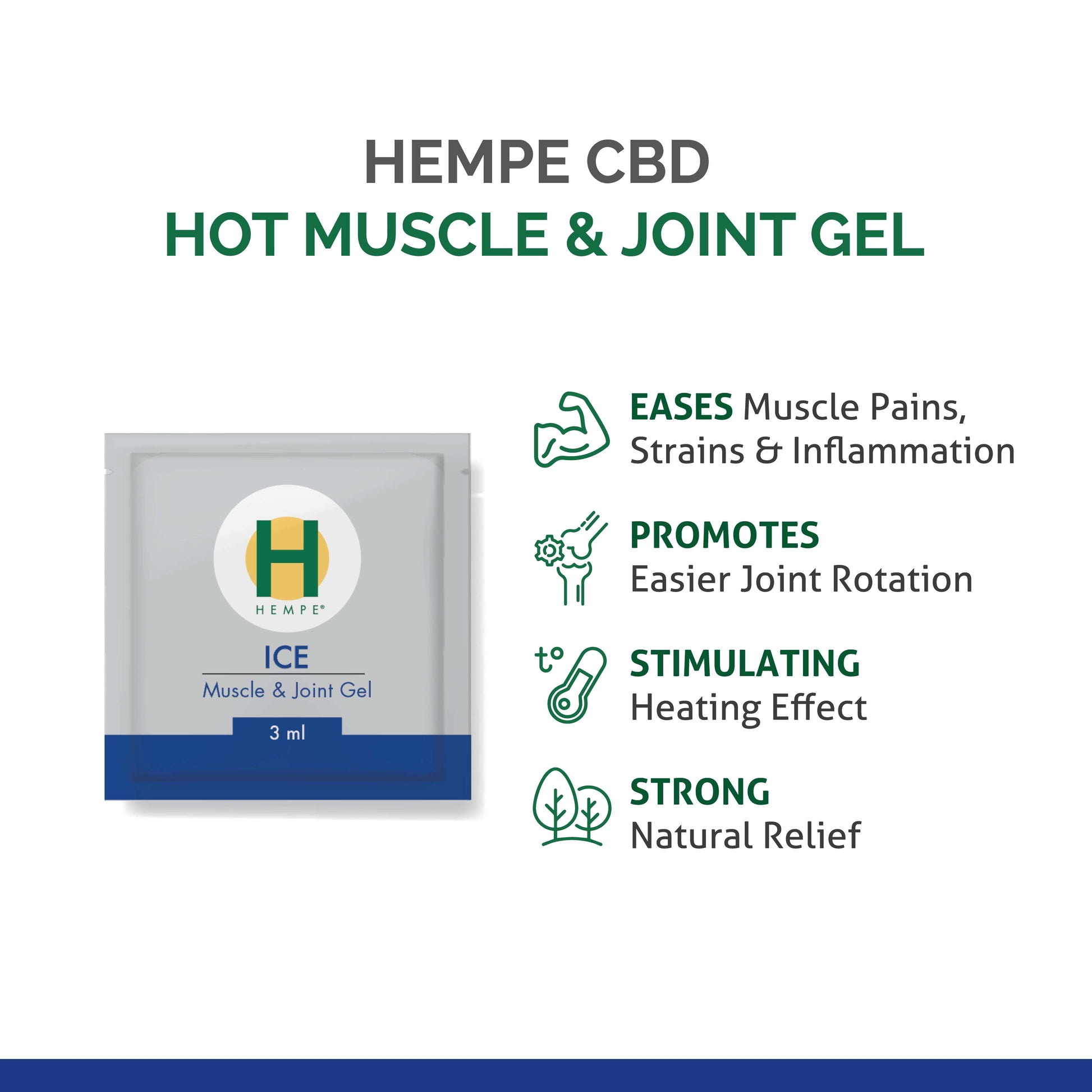 Hempe Ice Packs NEW *TRY BEFORE YOU BUY* HEMPE Ice Muscle & Joint Sample Sachet 3ml